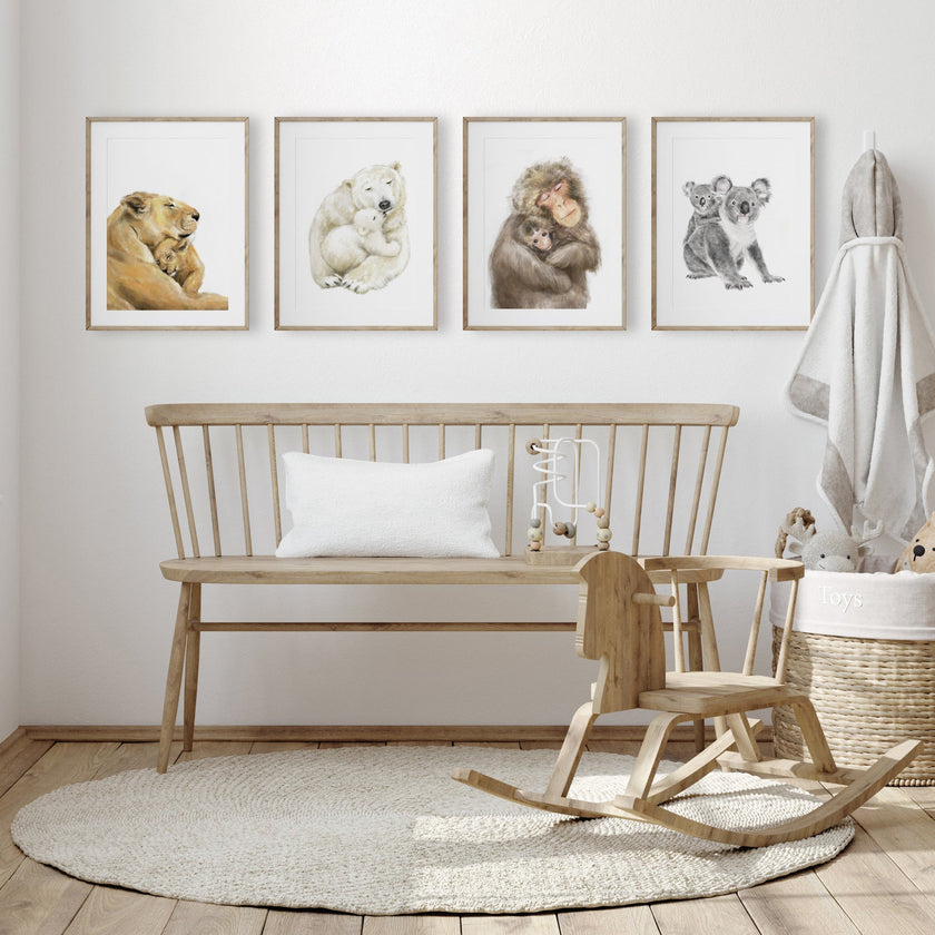 Baby Koala Joey and Mom Wall Art