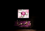 Canvas Wall Art-Pink Lips Overlay-Printed Artwork