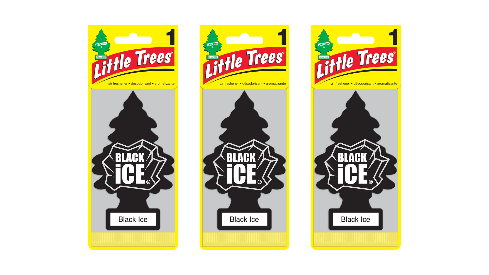 Little Trees Car Air Freshener Black Ice (Pack of 3)