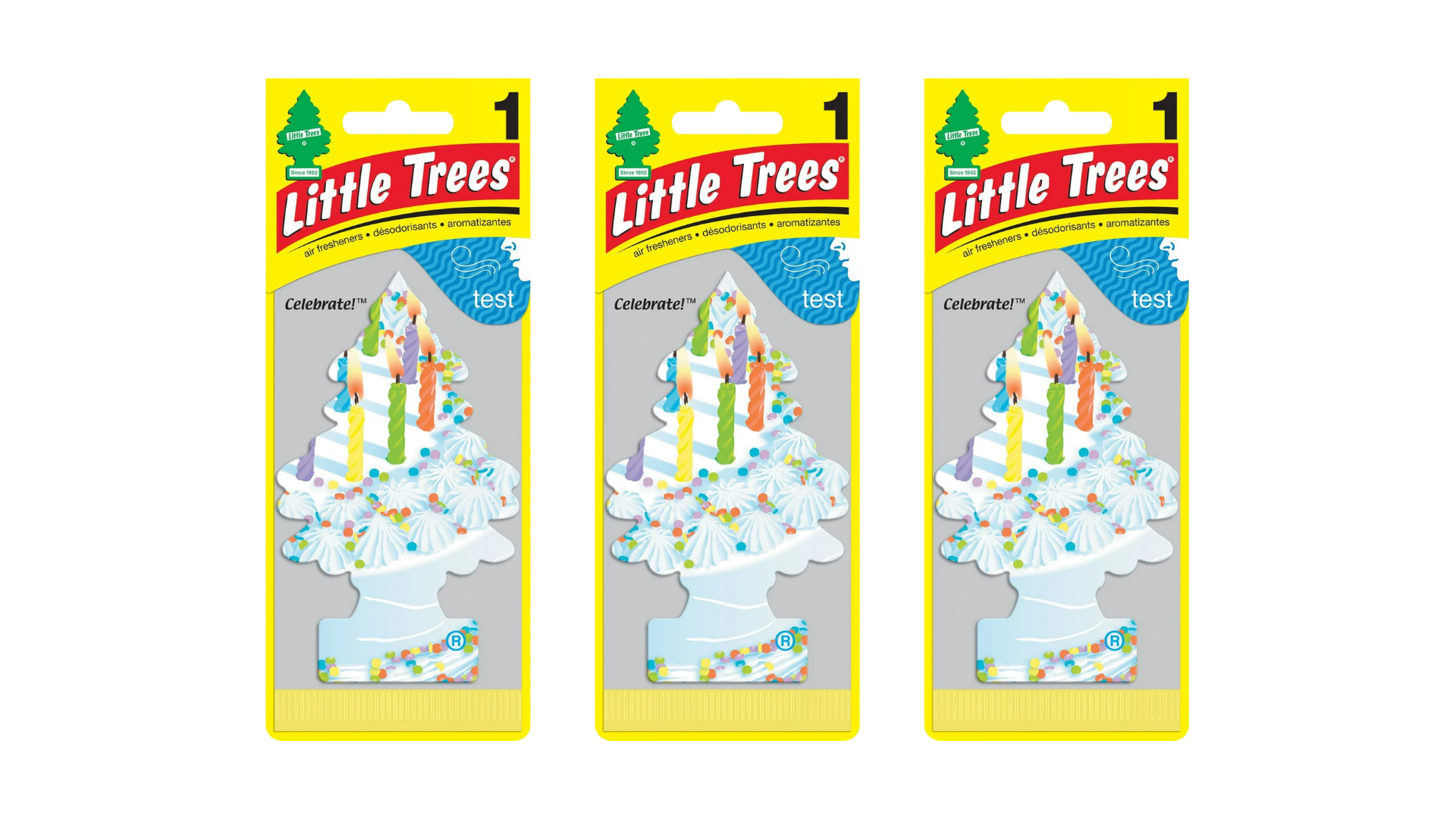 Little Trees Car Air Freshener Celebrate (Bundle of 3)