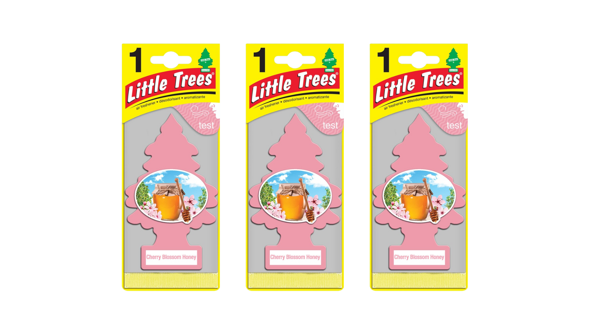 Little Trees Car Air Freshener Cherry Blossom Honey (Bundle of 3)