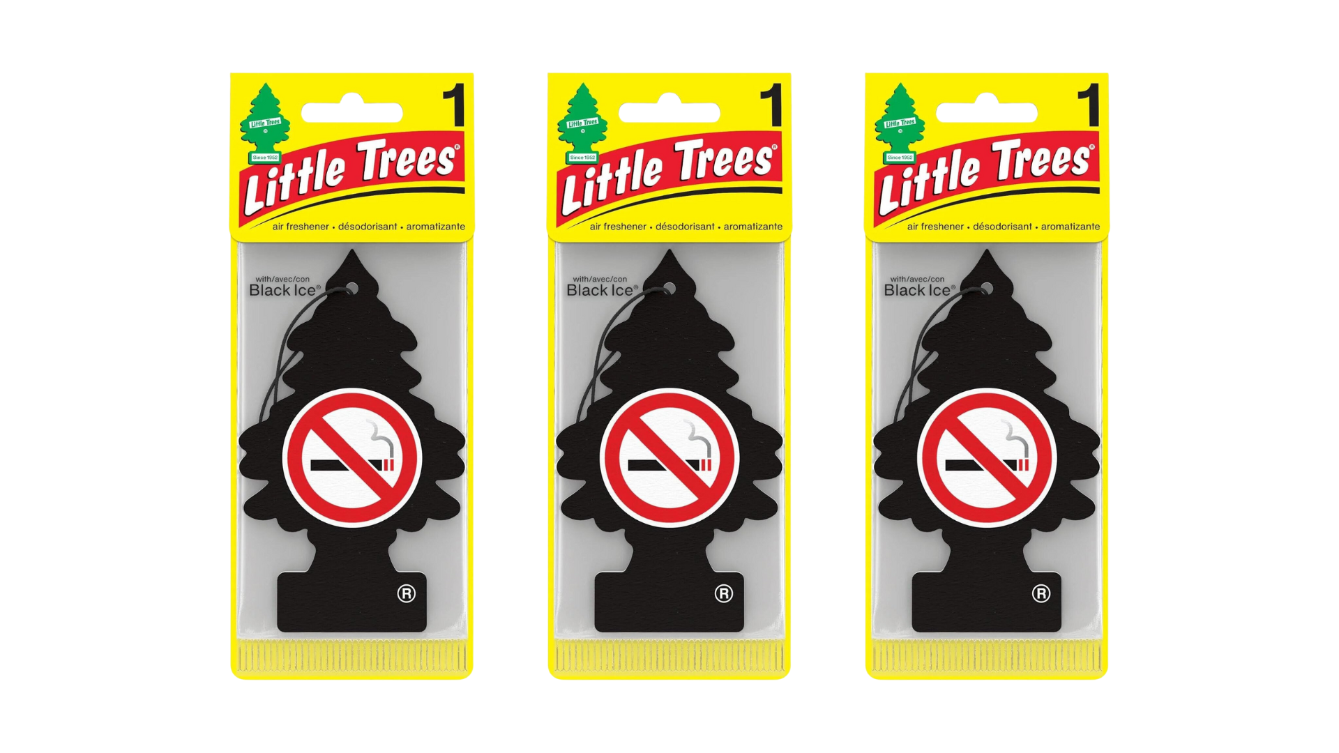 Little Trees Car Air Freshener Crisp 'N Cool No Smoking (Bundle of 3)