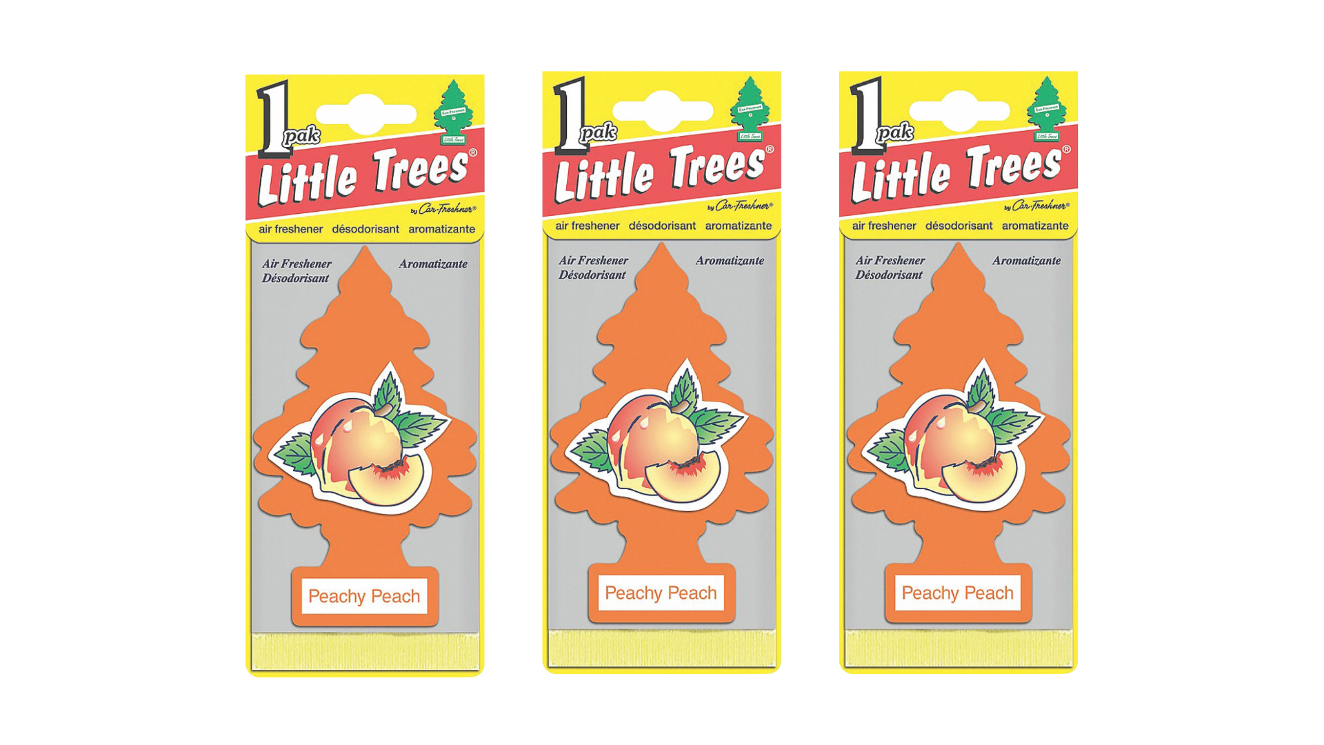 Little Trees Car Air Freshener Peachy Peach (Bundle of 3)