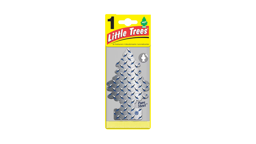 Little Trees Car Air Freshener Pure Steel (Bundle of 3)