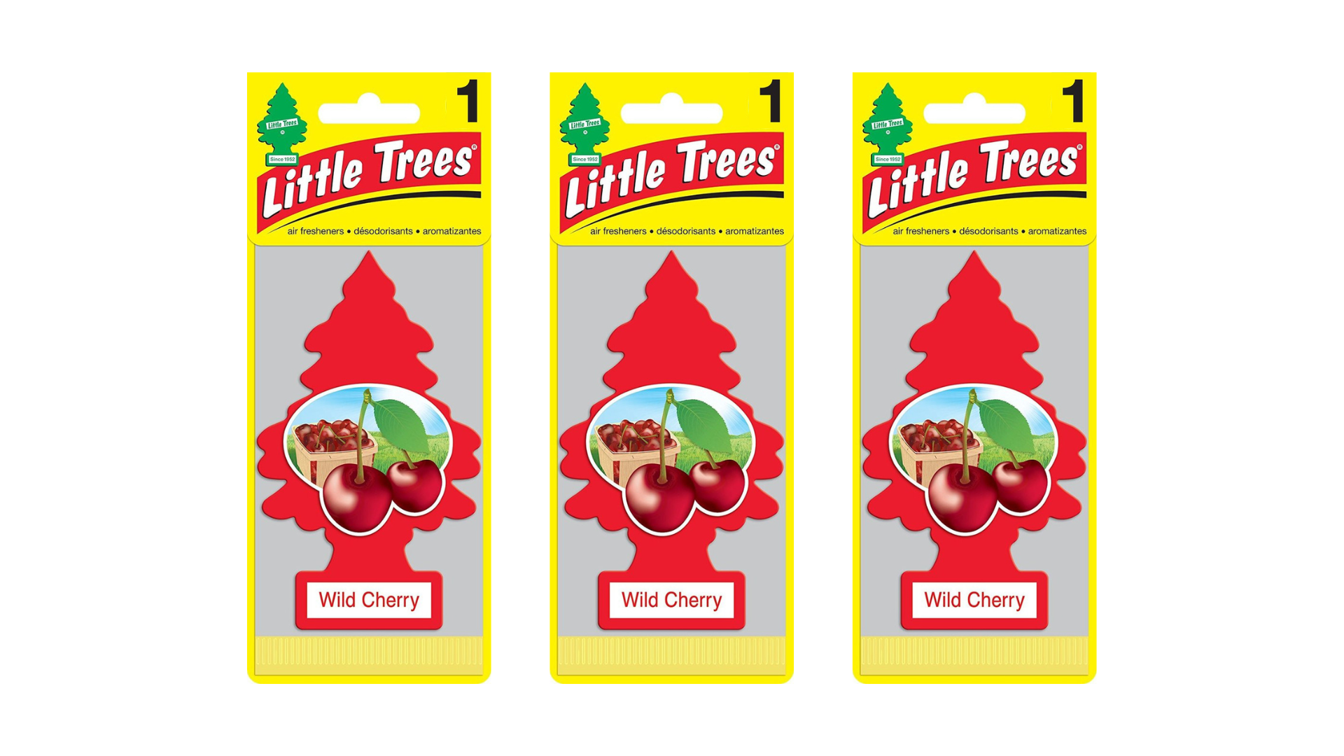 Little Trees Car Air Freshener Wild Cherry (Bundle of 3)