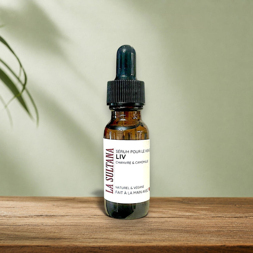 Sérum pour le visage et massage Gua Sha LIV chanvre & camomille