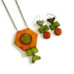 Long Geometric Dangle Earrings Handmade