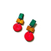 Long Pastel Statement Earrings, Post or Clip On – 