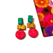 Long Pastel Statement Earrings, Post or Clip On – 