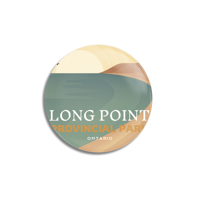 Long Point Provincial Park of Ontario Pinback Button, Canada Parks