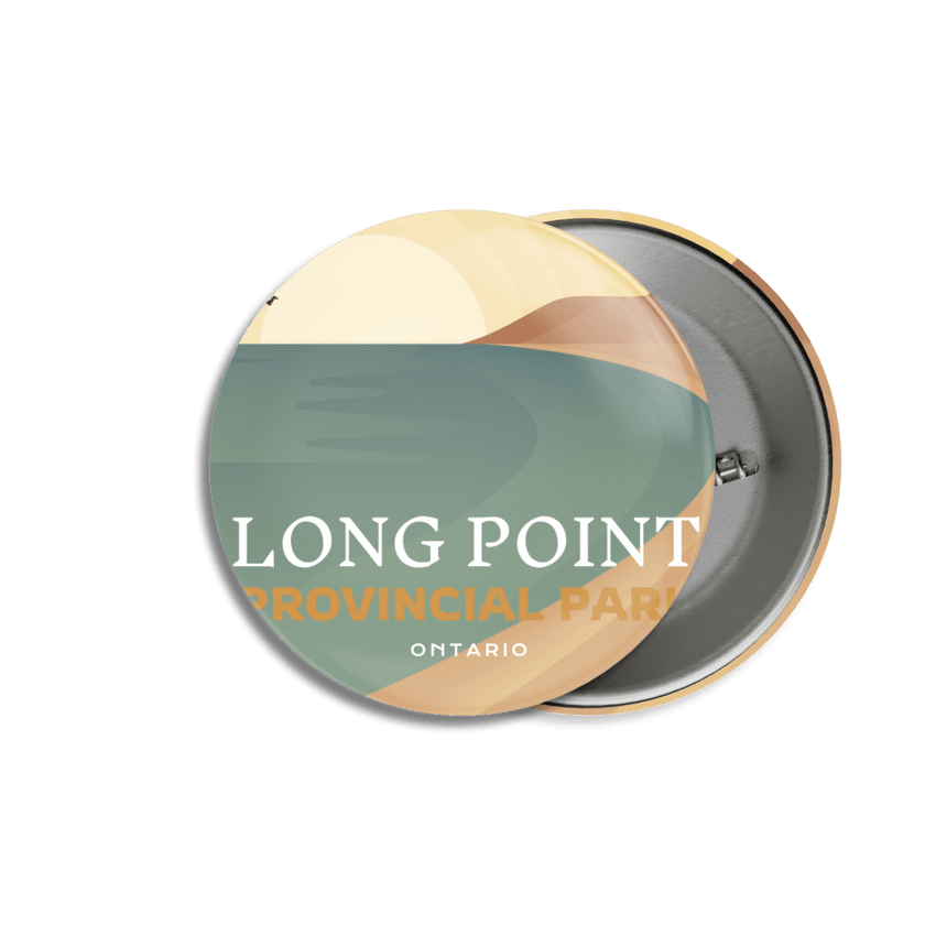 Long Point Provincial Park of Ontario Pinback Button, Canada Parks