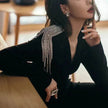 Long Sleeve Slimming Black Evening Dress