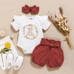 Long-sleeved baby girl Autumn Suit Pullover Three-Piece Children Clothing