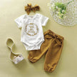 Long-sleeved baby girl Autumn Suit Pullover Three-Piece Children Clothing