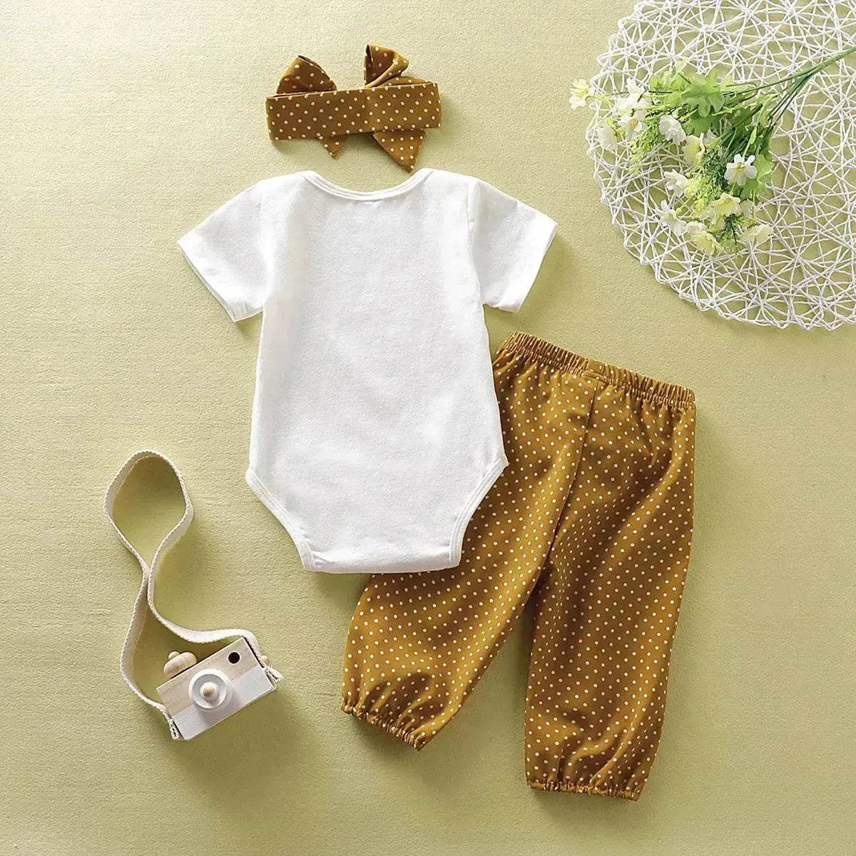 Long-sleeved baby girl Autumn Suit Pullover Three-Piece Children Clothing