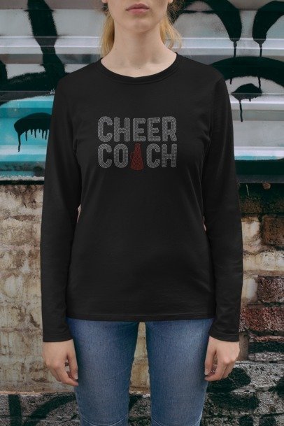 Cheer Coach Rhinestone Shirt – Sparkle & Lead Bling Apparel | Bling Dazzel