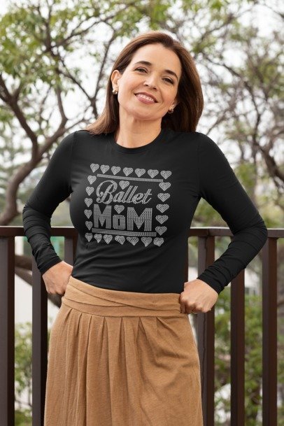 Ballet Mom Rhinestone Shirt – Dance Mom Sparkle Bling Apparel | Blingdazzel