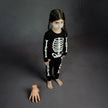 Skeleton Glow in the Dark Print on Black PJ Set | Petit Lem