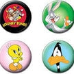 Looney Tunes Characters 4pc Button Set