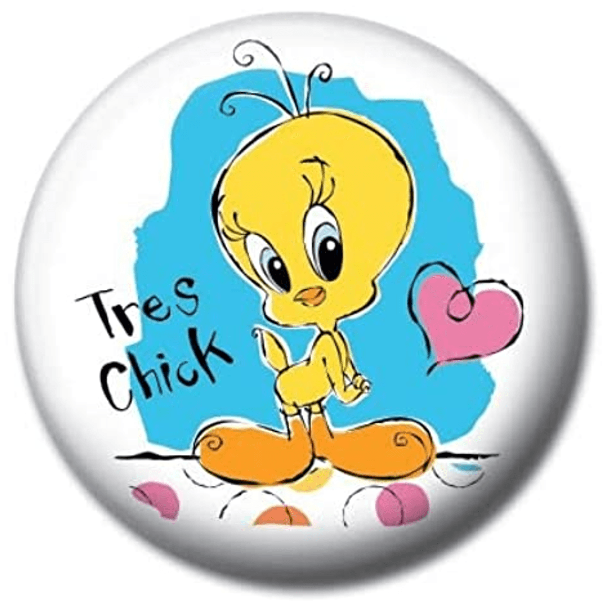Looney Tunes Tweety Tres Chick Button