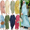 Loose Batwing Long Sleeve Abaya Dress for Arab Dubai Turkey Middle East Women