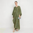 Loose Batwing Long Sleeve Abaya Dress for Arab Dubai Turkey Middle East Women