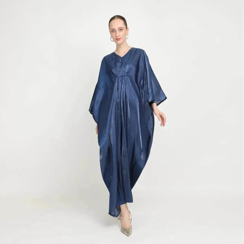 Loose Batwing Long Sleeve Abaya Dress for Arab Dubai Turkey Middle East Women