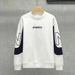 Loose Color Matching Round Neck Long Sleeve T-shirt Casual Top