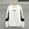 Loose Color Matching Round Neck Long Sleeve T-shirt Casual Top