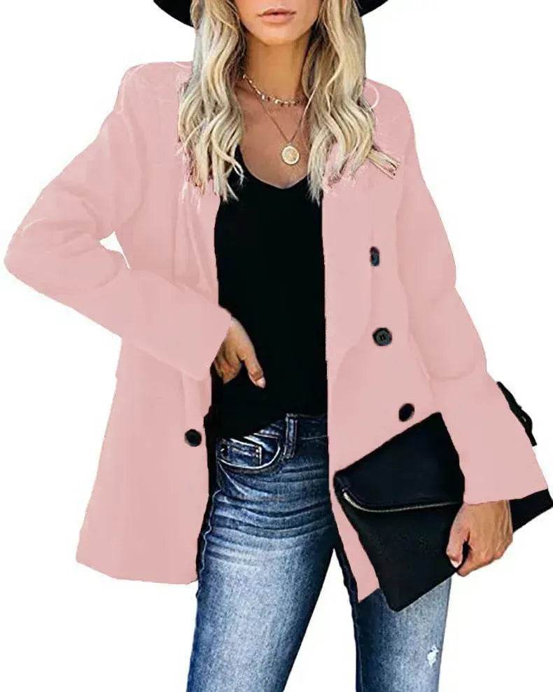 Loose Long-sleeved Knitted Solid Color Sweater
