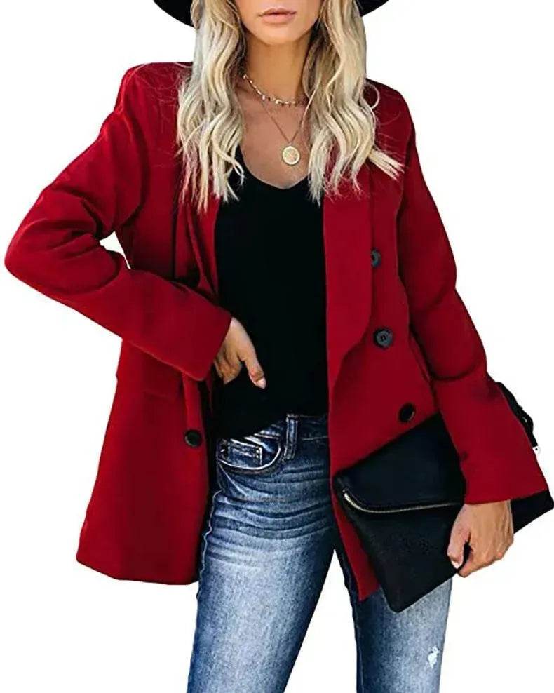 Loose Long-sleeved Knitted Solid Color Sweater