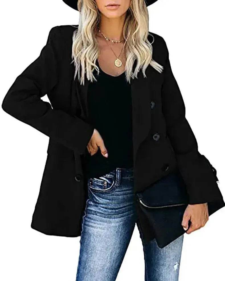 Loose Long-sleeved Knitted Solid Color Sweater