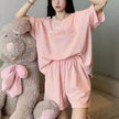 Loose Slimming Short Sleeve T-shirt High Waist Wide Leg Shorts