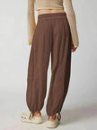 Loose Wide Leg Pants Women Drawstring Leggings Trousers