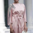Loriya Exquisite Embroidery Sleeve Cardigan Women's Dress Evening Party Cocktail Party Dress