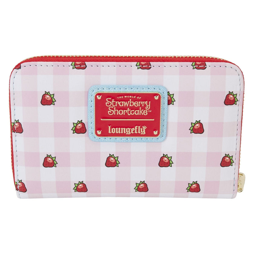 Loungefly Strawberry Shortcake Demin Plaid Zip Around Wallet