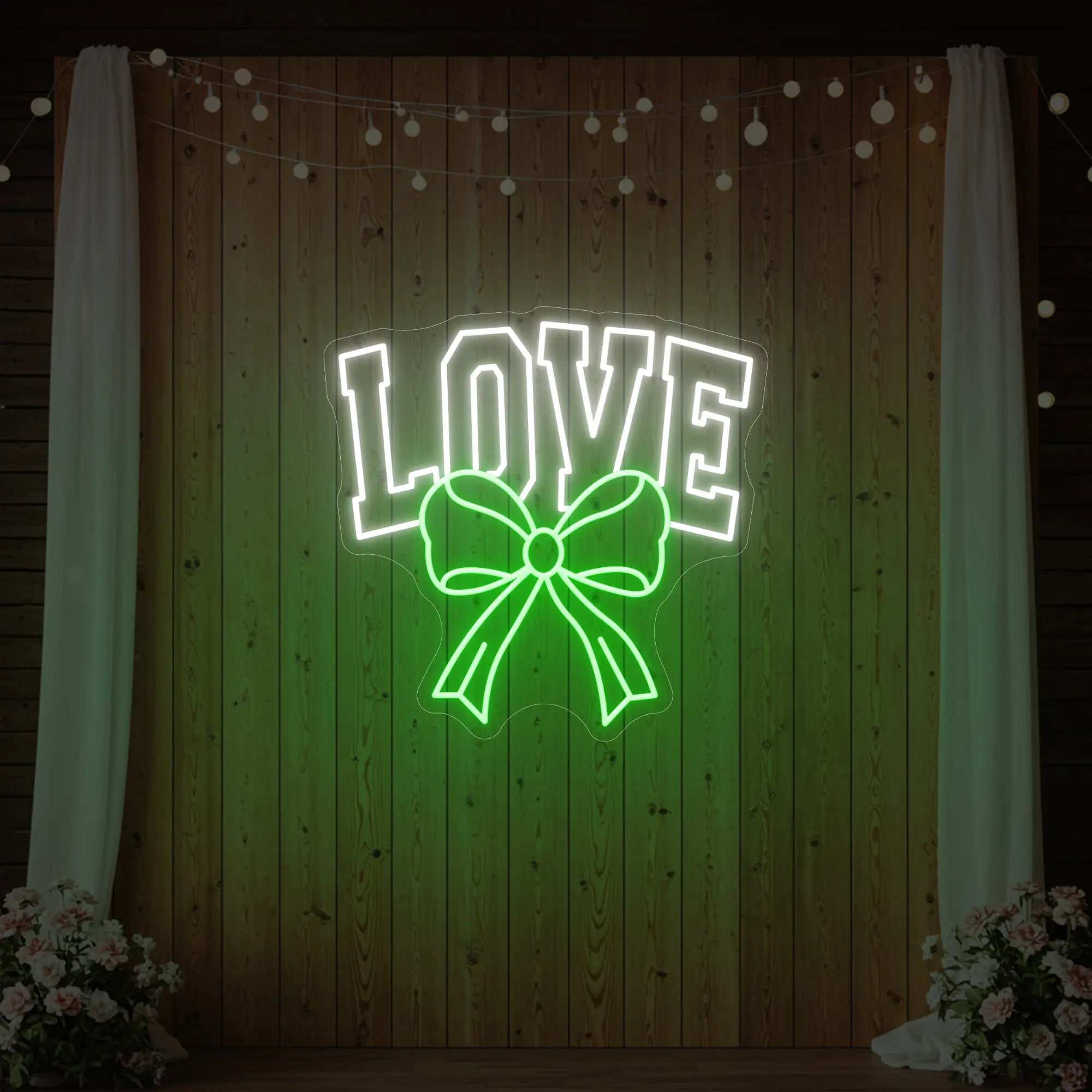 Love and Ribbon Neon Sign