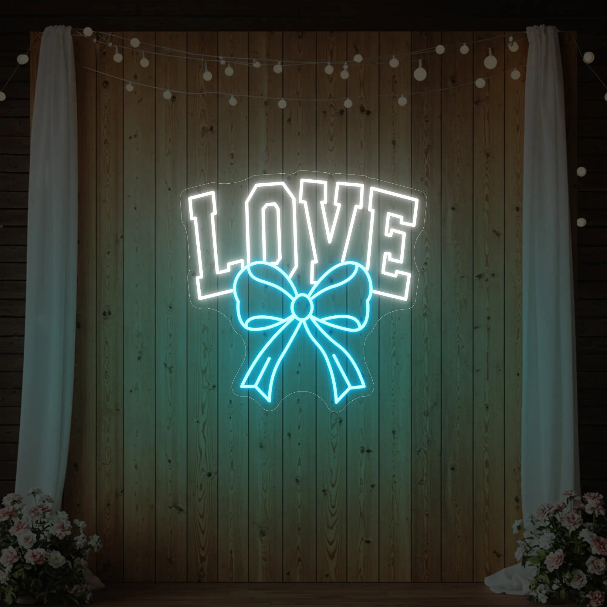 Love and Ribbon Neon Sign
