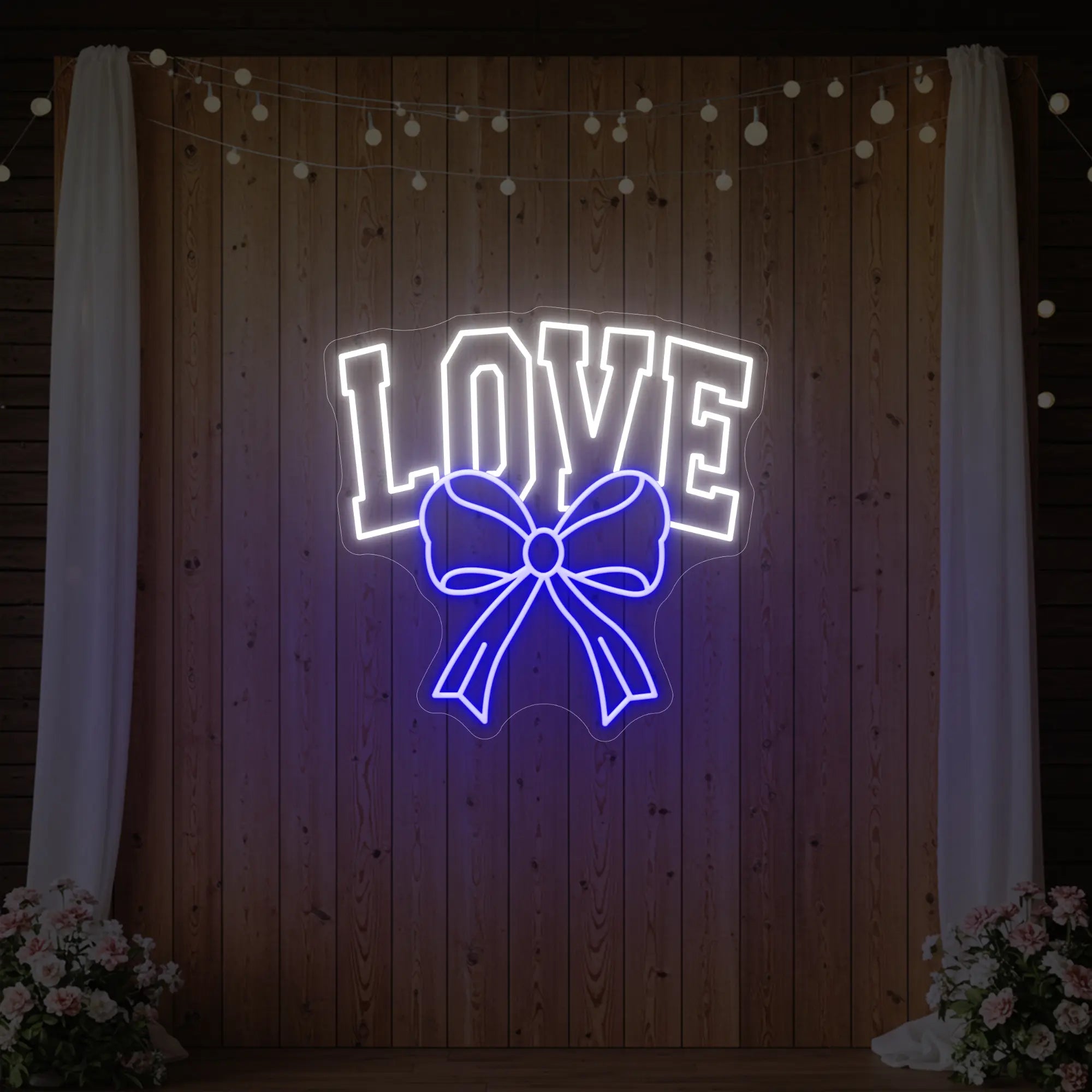 Love and Ribbon Neon Sign
