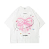 Love Heart Bow Tie Printed Short Sleeve