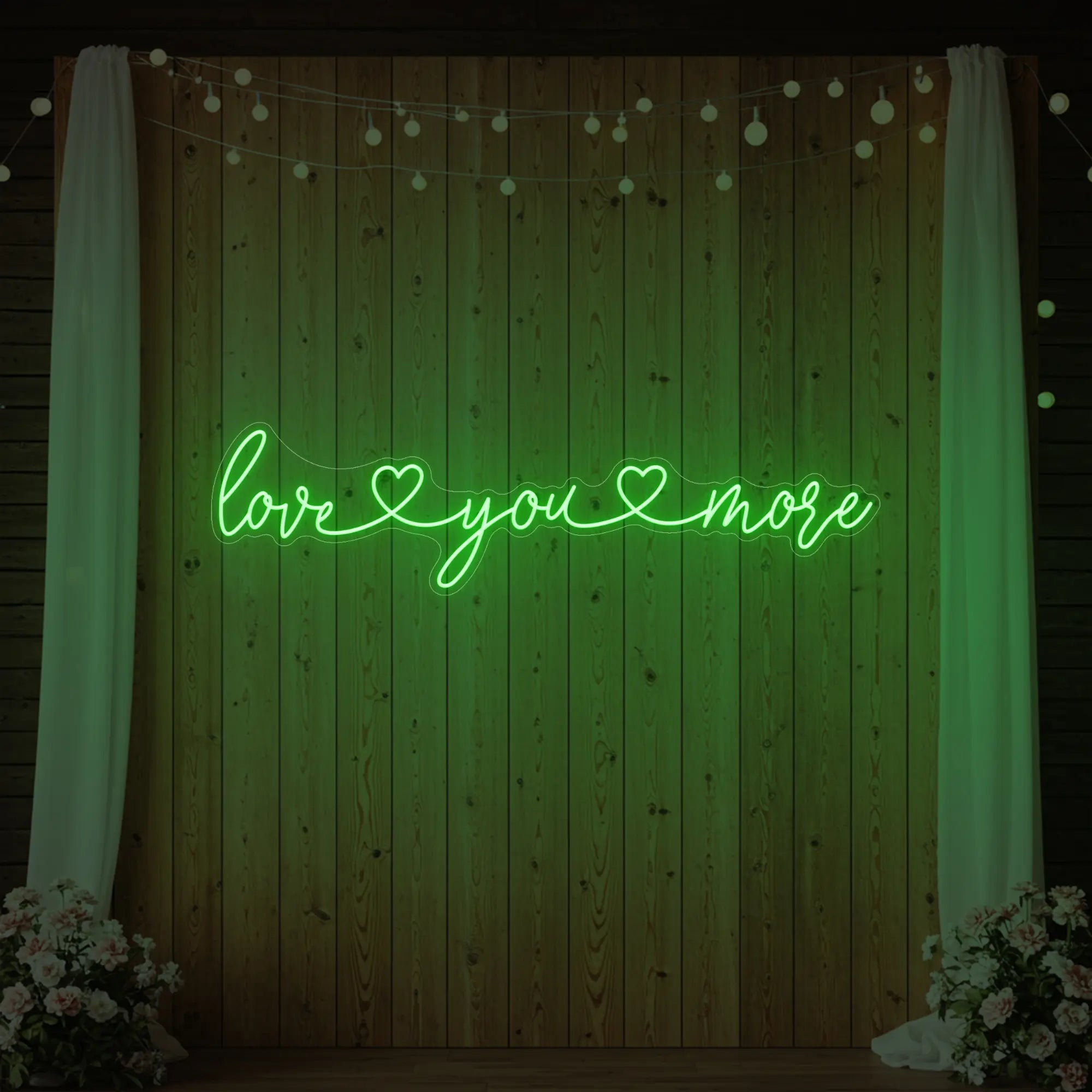 Love You More Neon Sign (Heart Edition)