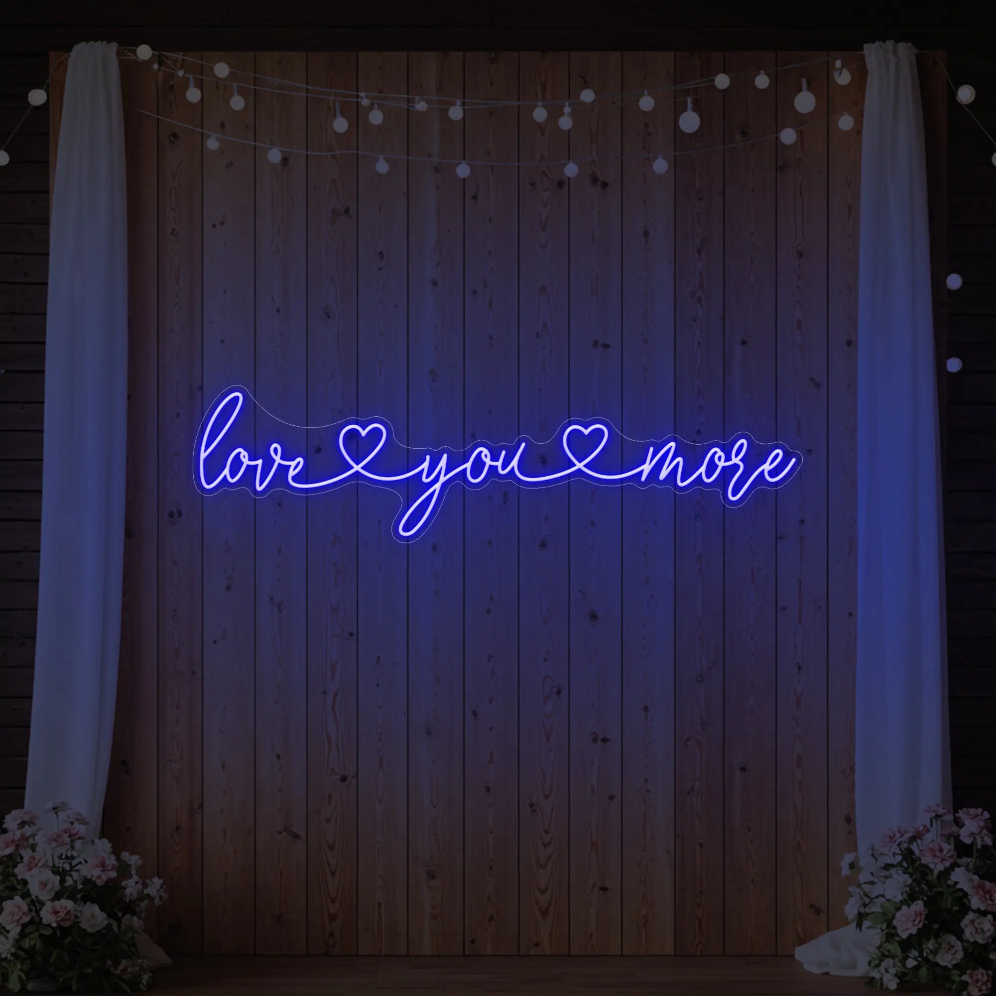 Love You More Neon Sign (Heart Edition)
