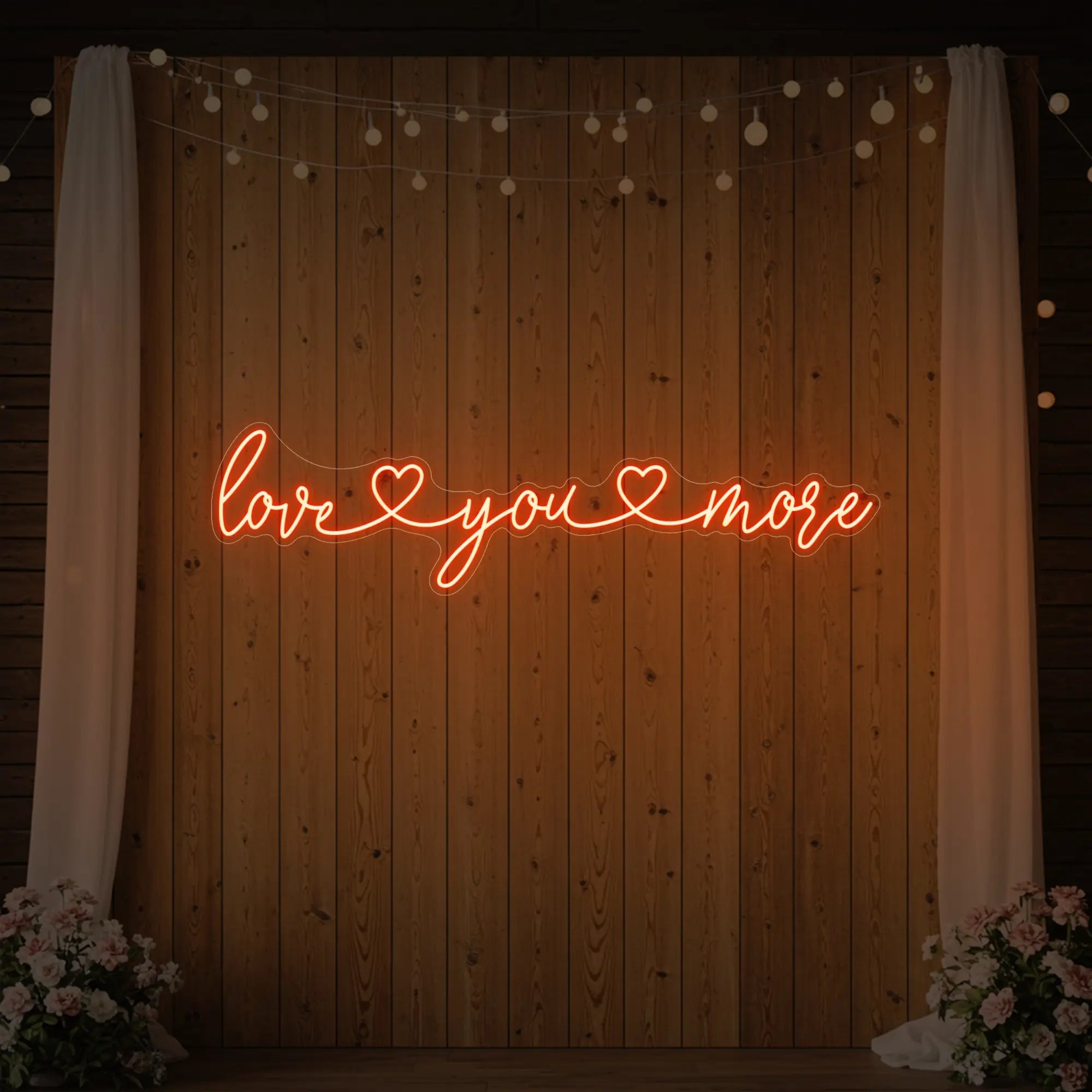Love You More Neon Sign (Heart Edition)
