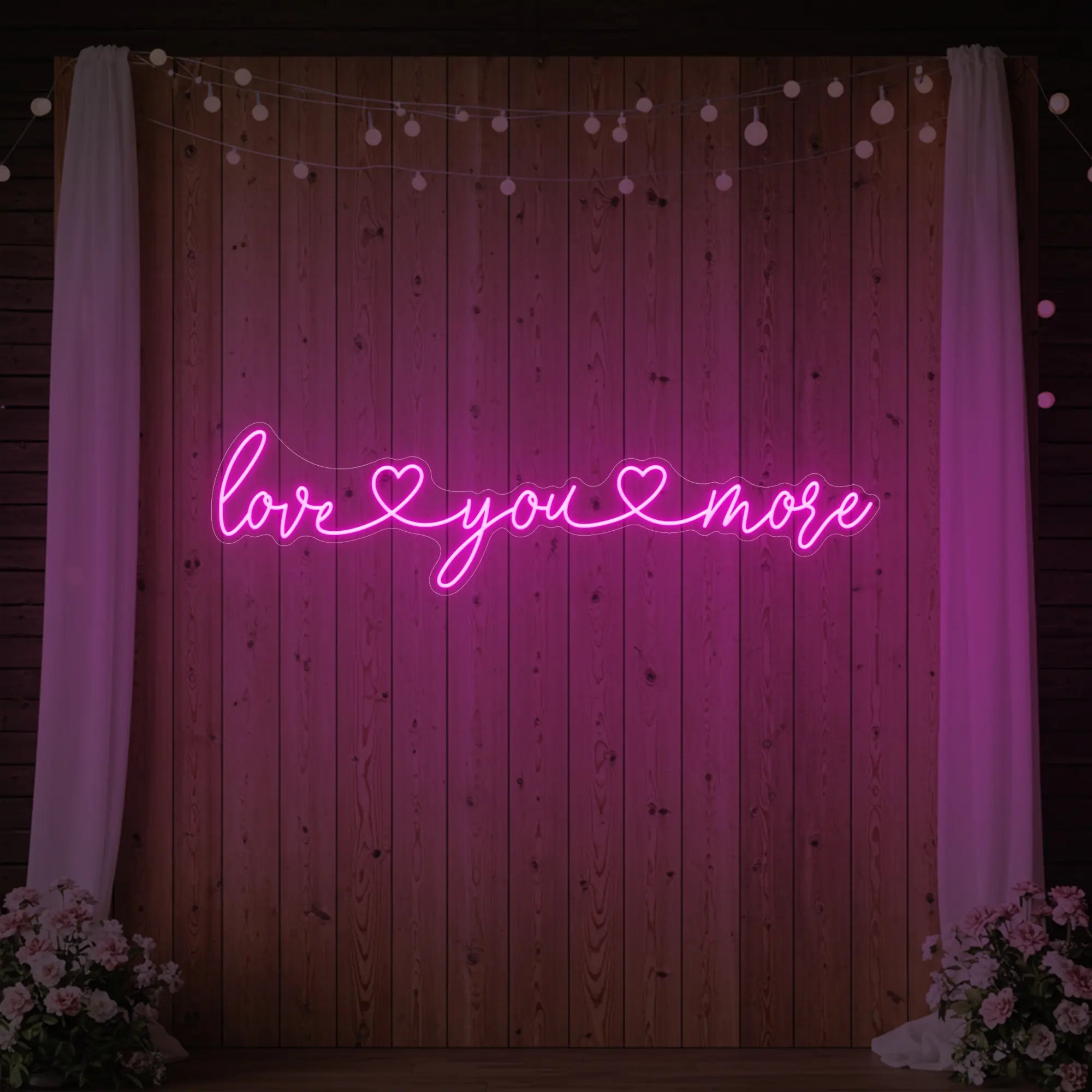 Love You More Neon Sign (Heart Edition)