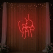 Lovers Holding Each Other Neon Sign
