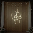 Lovers Holding Each Other Neon Sign