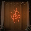 Lovers Holding Each Other Neon Sign