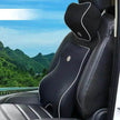 Memory Foam Lumbar Cushion & Headrest Set – Space Foam Back & Neck Support for Office Chair & Car Seat