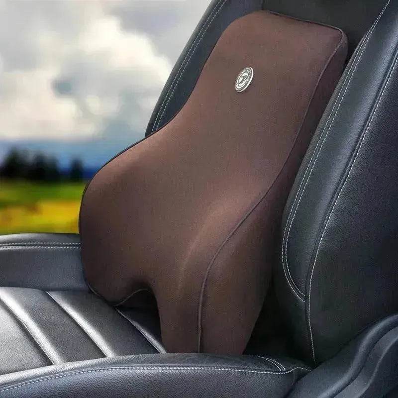 Memory Foam Lumbar Cushion & Headrest Set – Space Foam Back & Neck Support for Office Chair & Car Seat