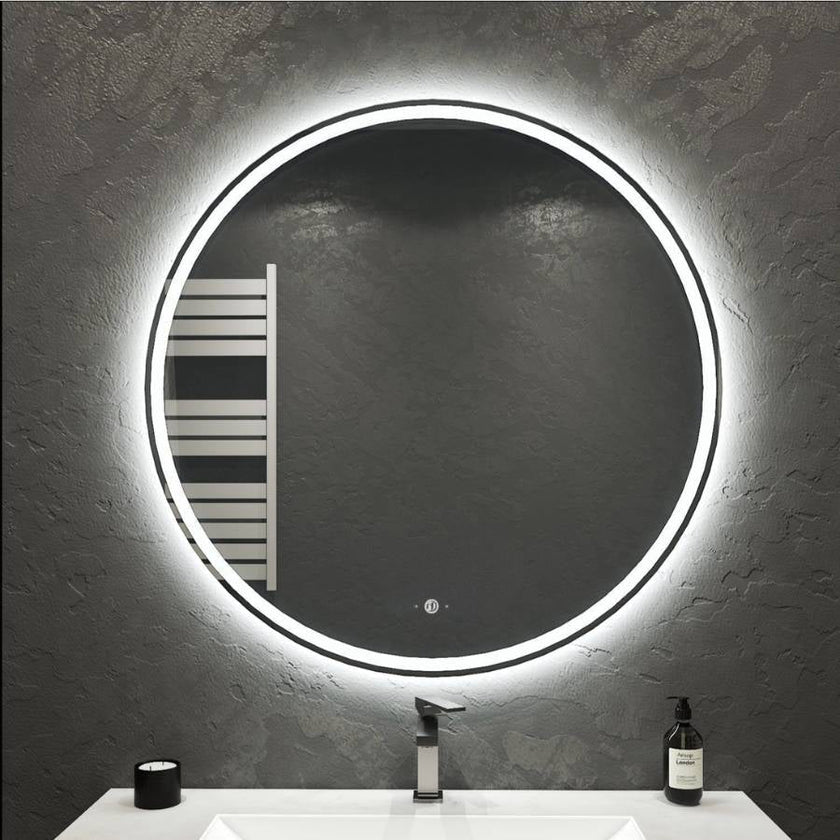 Luna Round LED Mirror Frameless – Copper-free Tempered Glass -30
